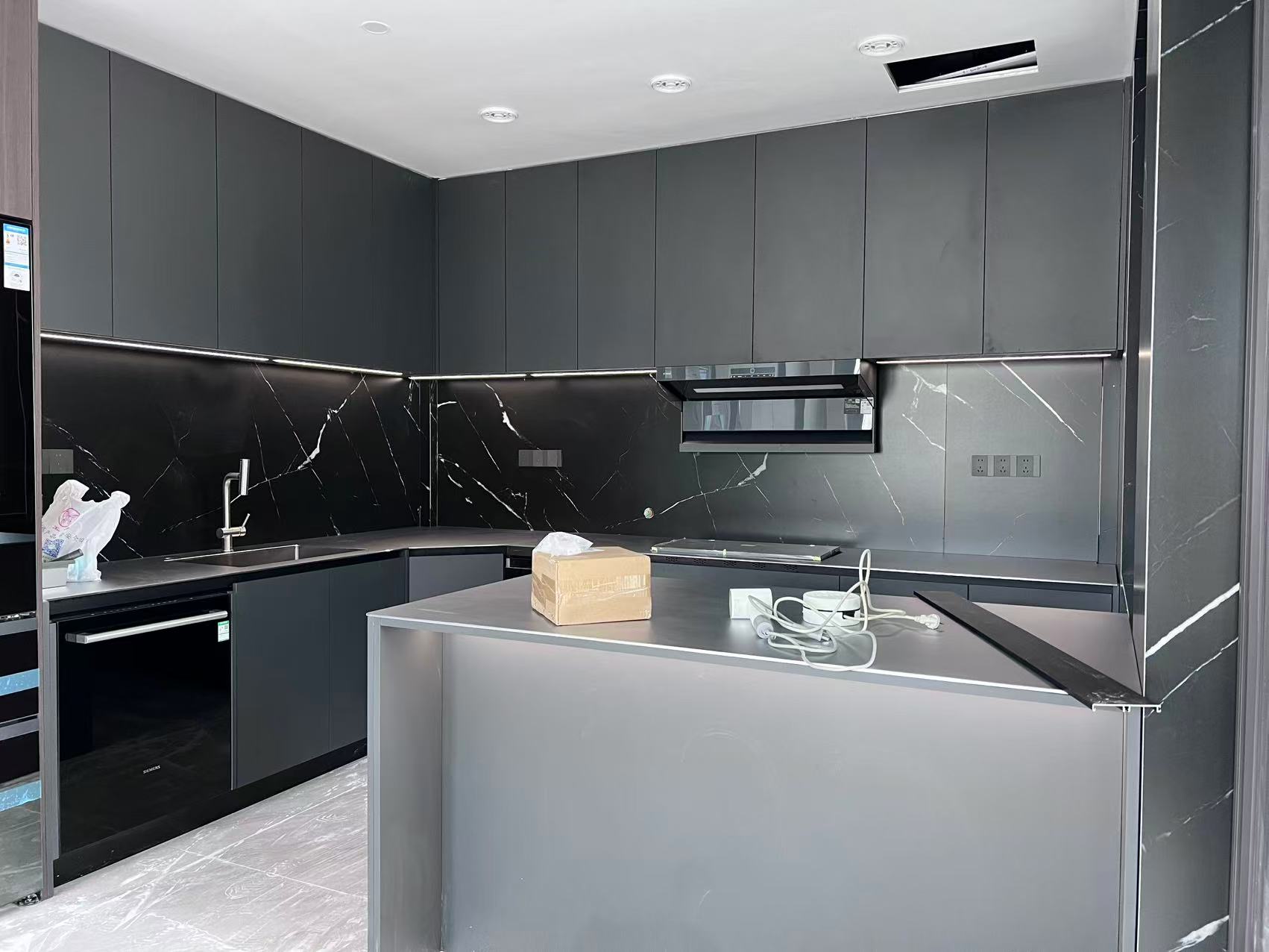 Overall kitchen cabinet